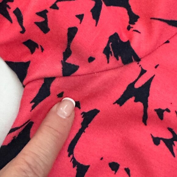 Trina Turk Career Floral 60s Dress Navy Pink High Neck Low V Back Midi Sz 10 GUC - Picture 8 of 12